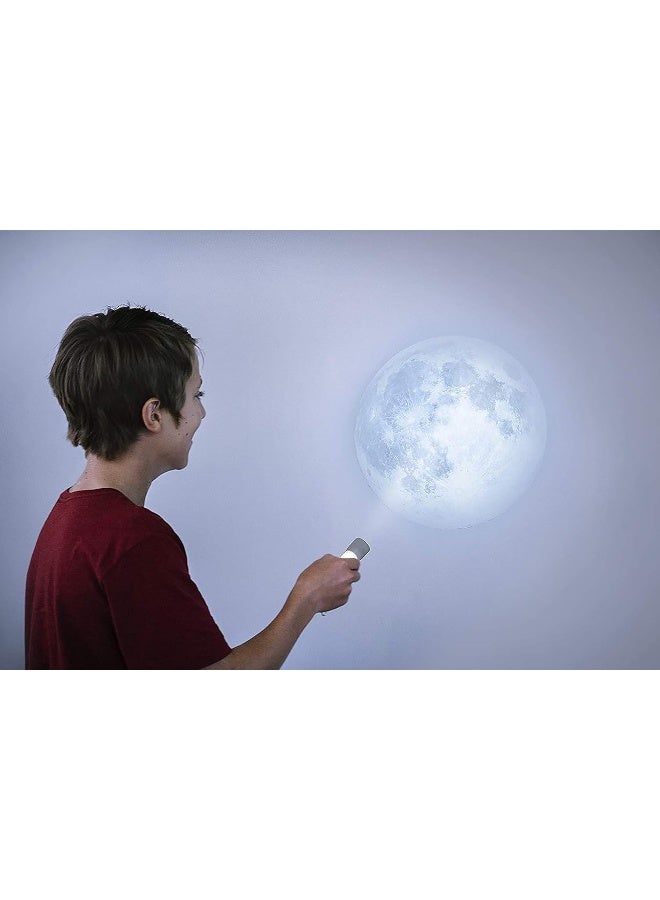 4M KidzLabs Moon Torch Projector Astronomy Science STEM Toys Educational Gift for Kids & Teens, Girls & Boys