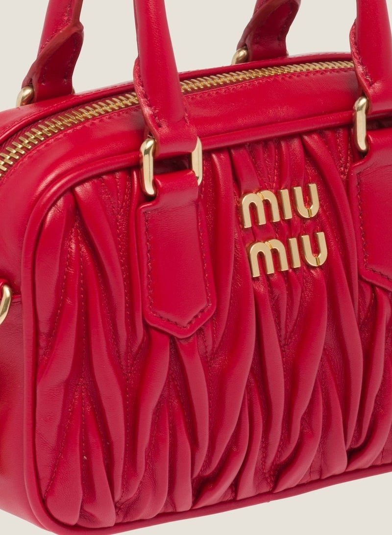 MIU Arcadie Quilted nappa leather bag Shoulder Crossbody