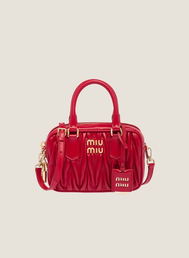 MIU Arcadie Quilted nappa leather bag Shoulder Crossbody