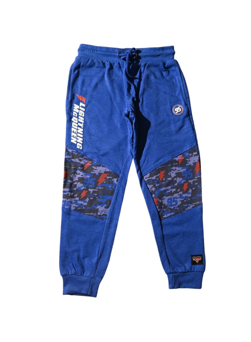 Cars Joggers with Superhero Logos, Drawstring Waist, Blue