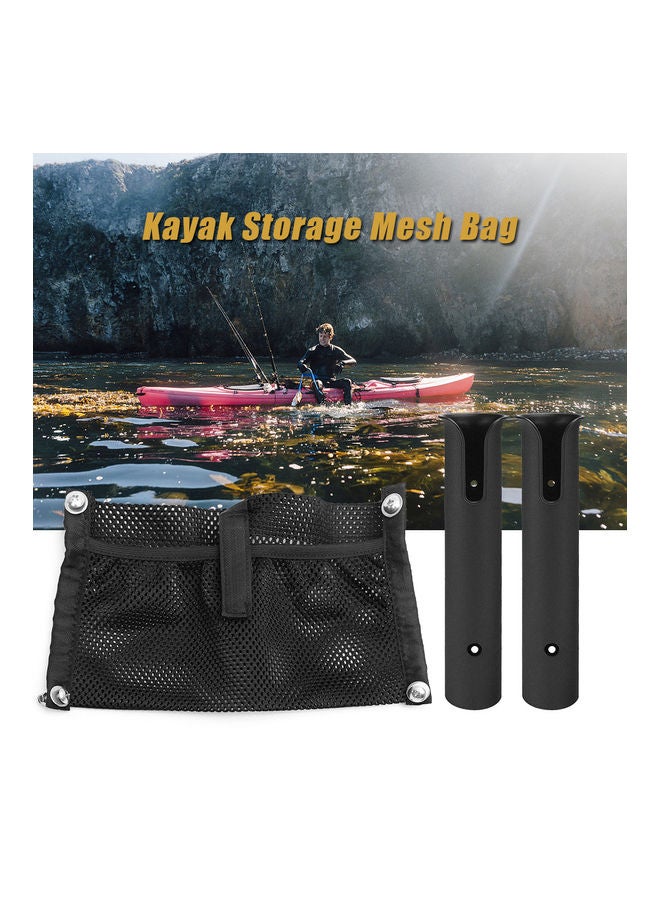 Fishing Rod Holder With Mesh Storage Pouch