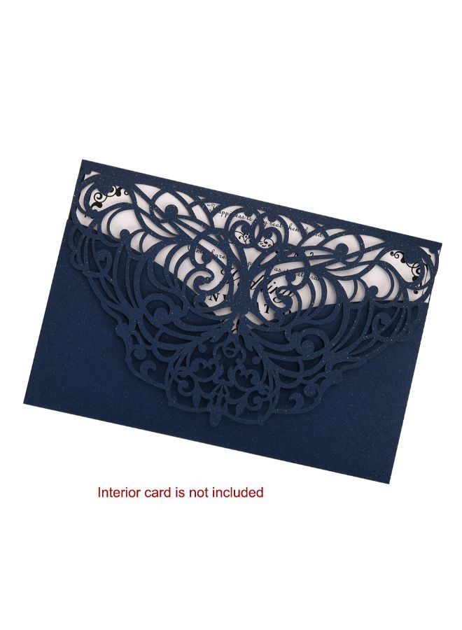 10-Piece Pearl Paper Floral Invitation Card Holder