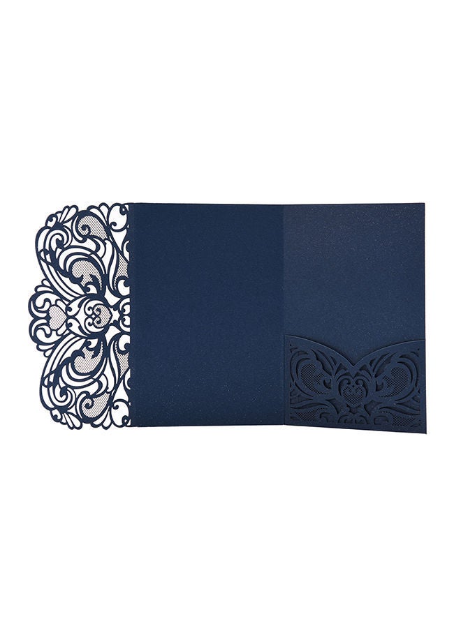 10-Piece Pearl Paper Floral Invitation Card