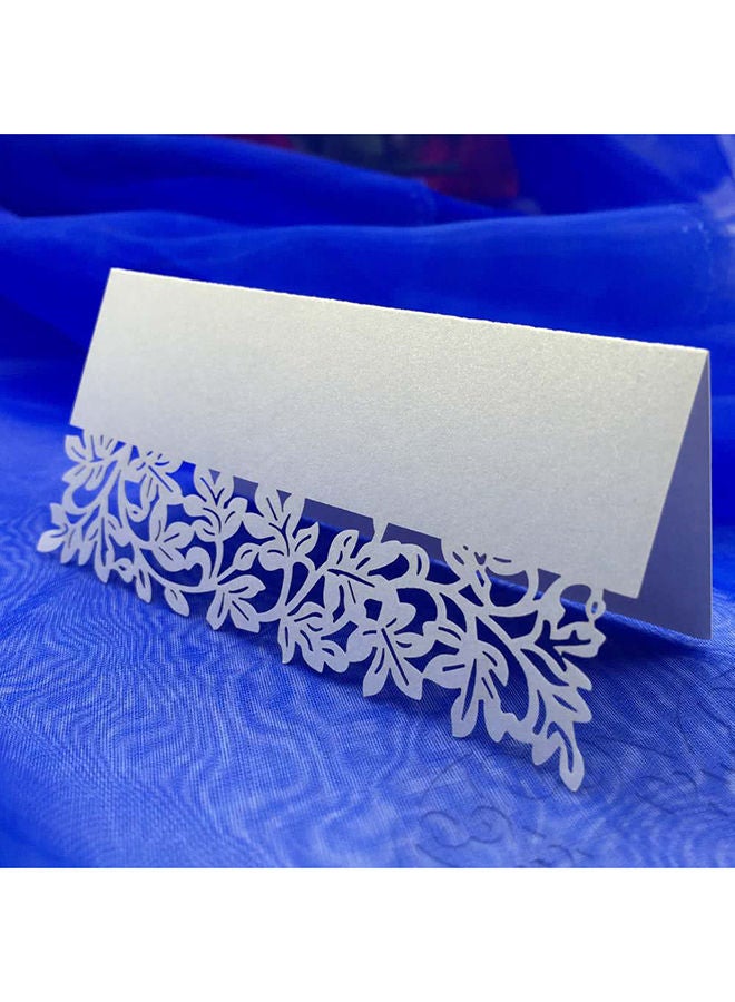 10-Piece Craved Flower Design Invitation Cards 12.5 x 9.5 0.5centimeter