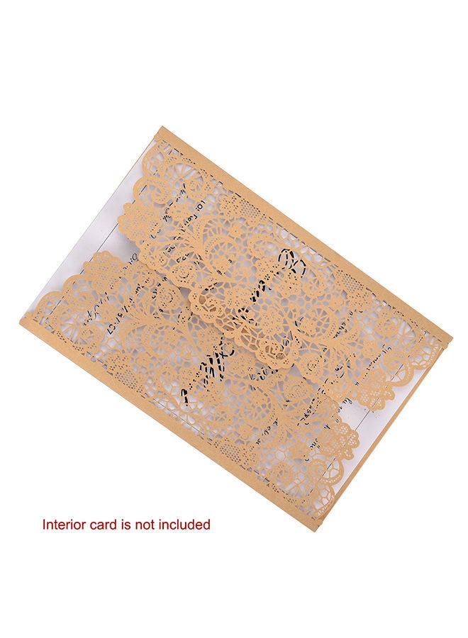 10-Piece Floral Pattern Wedding Cards 220centimeter