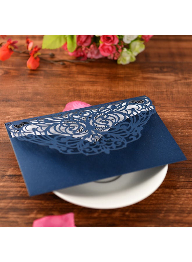 10-Piece Floral Pattern Decorative Invitation Card Set D1228 219centimeter