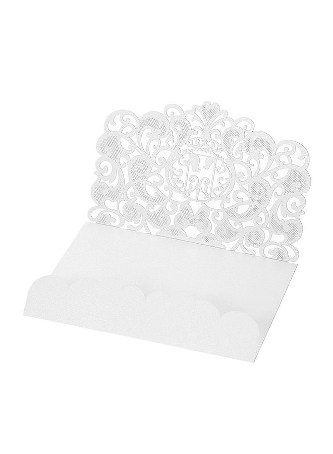 20-Piece Floral Pattern Decorative Invitation Card Cover D1378 18x12centimeter