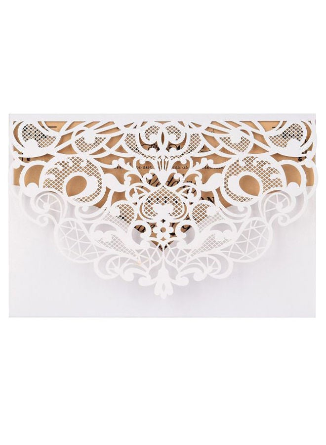 20-Piece Laser Cut Invitation Card Holder Set With Inner Sheet