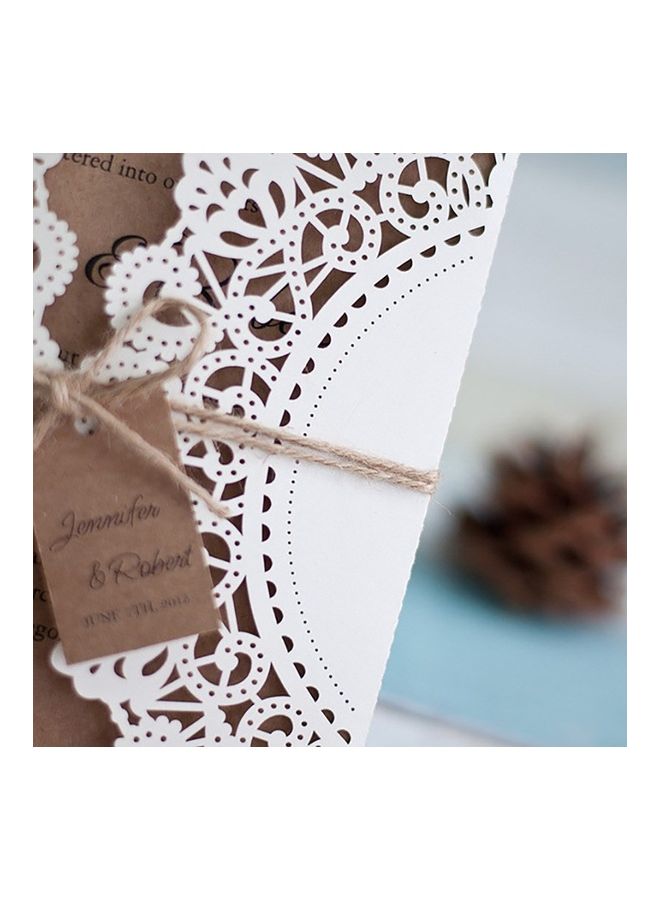 50-Piece Laser Cut Wedding Invitations Card