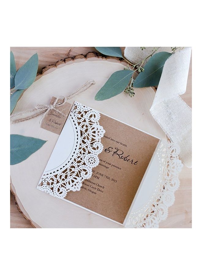 50-Piece Laser Cut Wedding Invitations Card