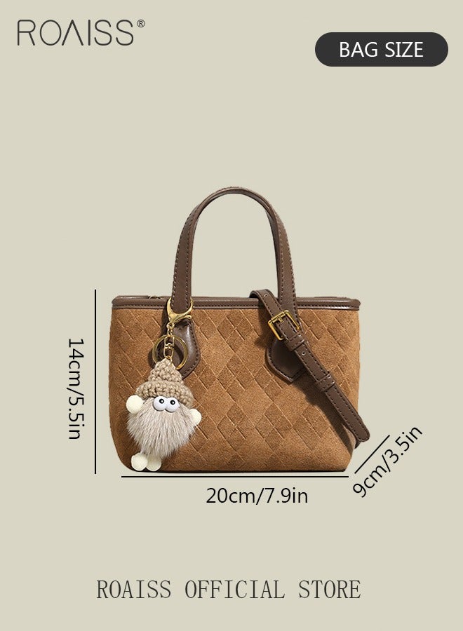 Bucket Bag for Women Can Be Used As A Cross-Body Bag Frosted Fashionable and Versatile Retro Casual