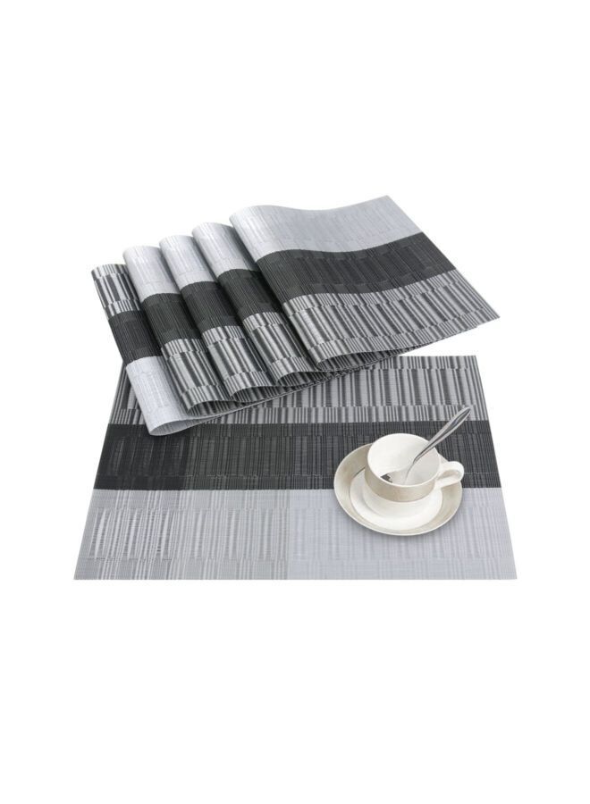 PVC Waterproof Placemat Black/Grey