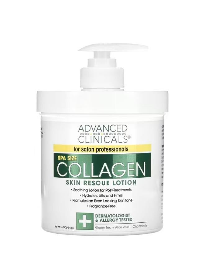 Collagen, Skin Rescue Lotion, Fragrance Free, 16 oz (454 g)