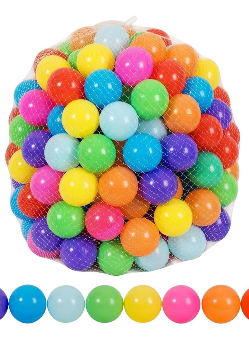 Colorful Ocean Balls,2.75 inch/7 cm Soft Balls for Ball Pit,Crush Proof Pit Balls BPA Free for Kids Toddler Play Toys Party Decoration, 100Pcs