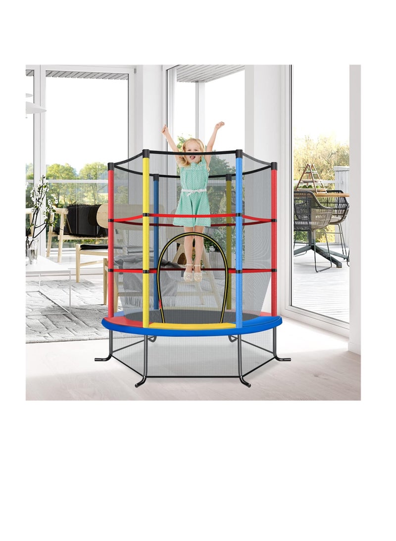 Trampoline Fitness Jump Indoor Children's Round Trampolines With Enclosure