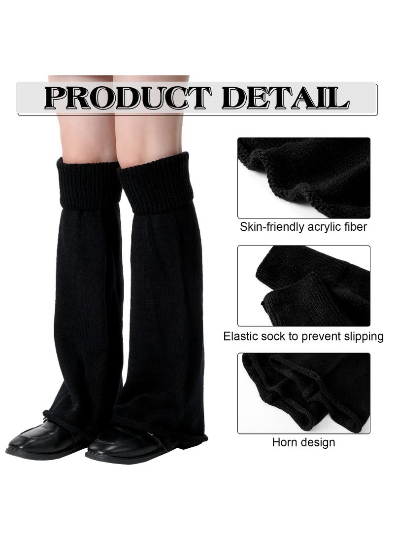 Kawaii Crochet Ribbed Leg Warmers - Stylish Boot Socks for Dance, Yoga & Sports Activities