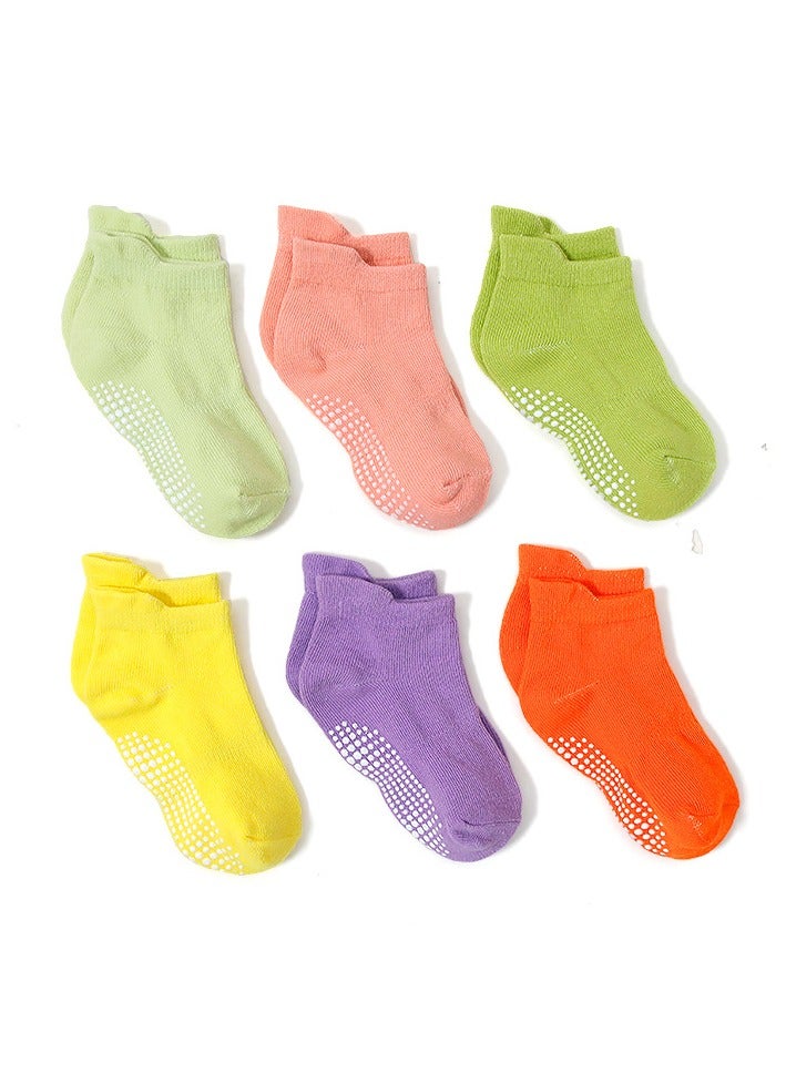 Children's Floor Socks Baby Non-Slip Socks 6 Pairs