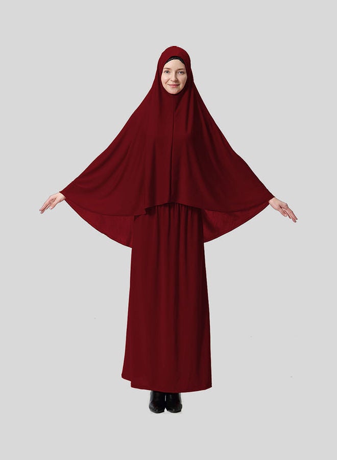 2-Piece Muslim Women Set Red