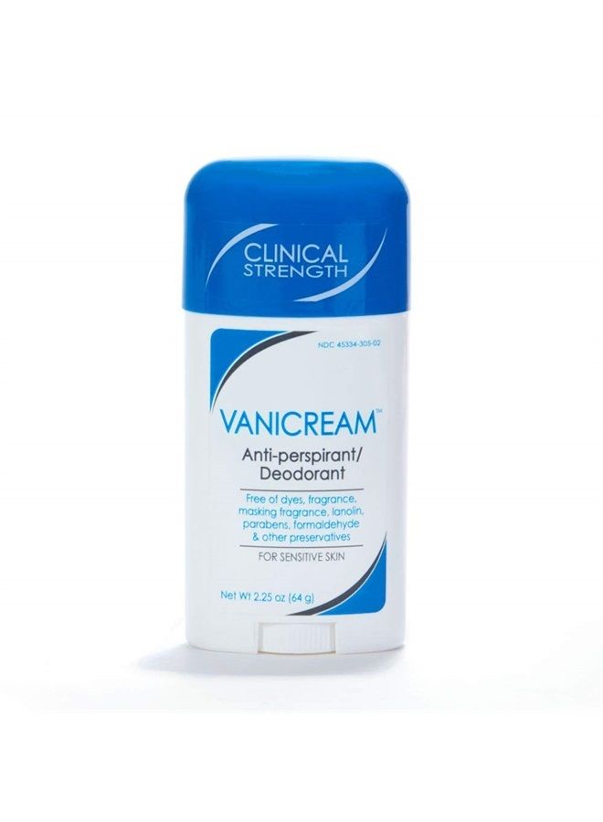 2 Value Pack Vanicream Anti-Perspirant Deodorant Clinical Strength Sensitive Skin 2.25 Ounces