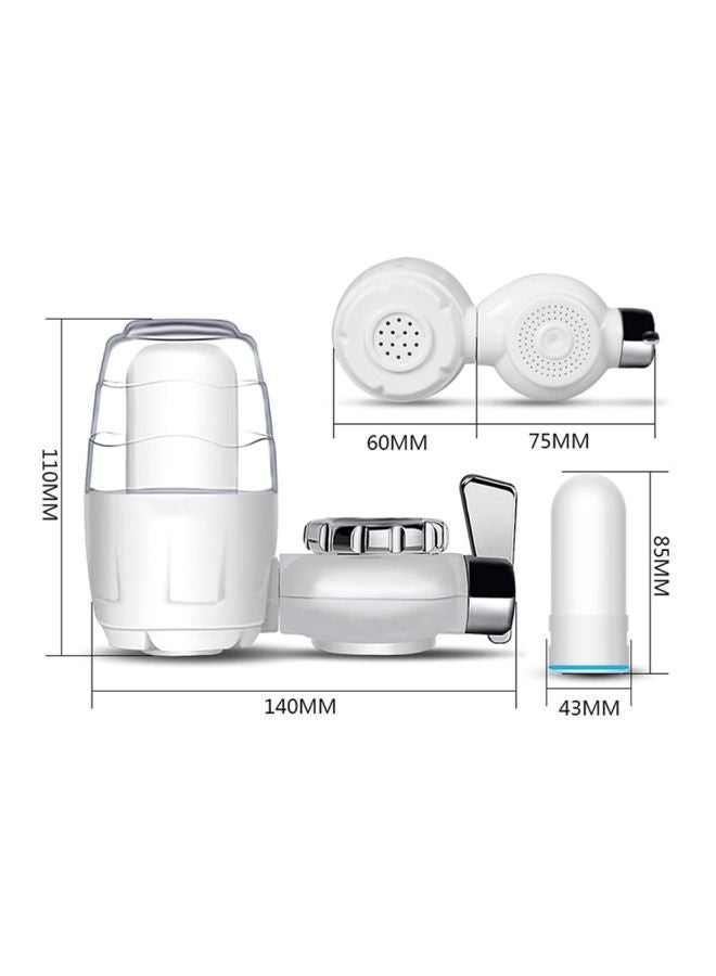Plastic Faucet Water Filter White/Blue/Silver 15x11x5.5mm