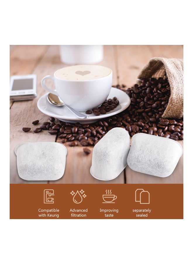 12-Piece Replacement Coffee Filter White 4.8 x 3.2cm