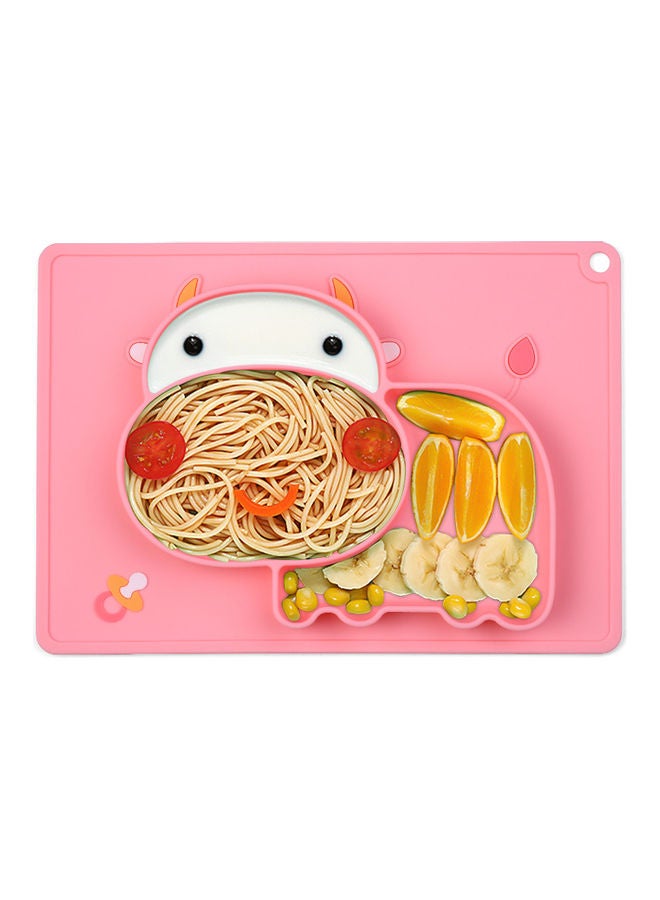 Cartoon Hippo-Shaped Baby Food Plate With Placement