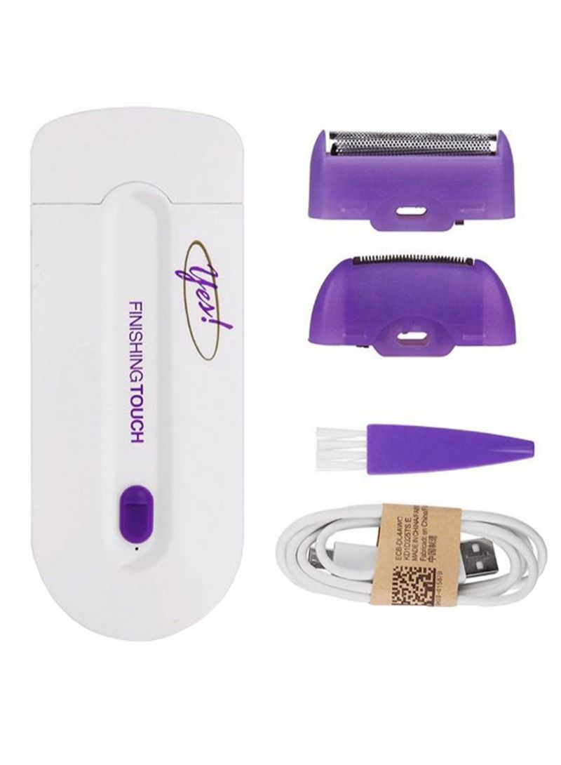 Rechargeable Painless Laser Epilator Kit White/Purple