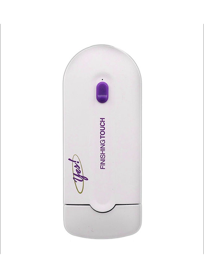 Rechargeable Painless Touch Laser Epilator White/Purple 13x2x8cm