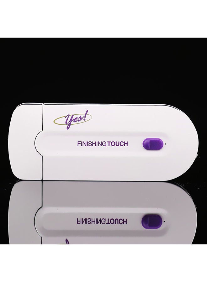 Rechargeable Painless Touch Laser Epilator White/Purple 13x2x8cm