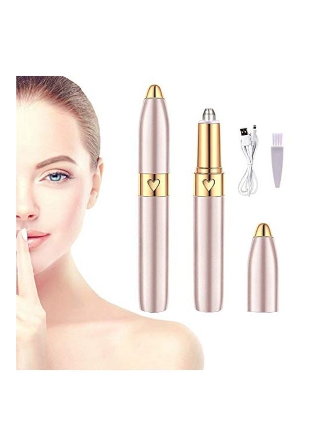 Multifunctional Facial Hair Trimmer Set Rose Gold/Gold