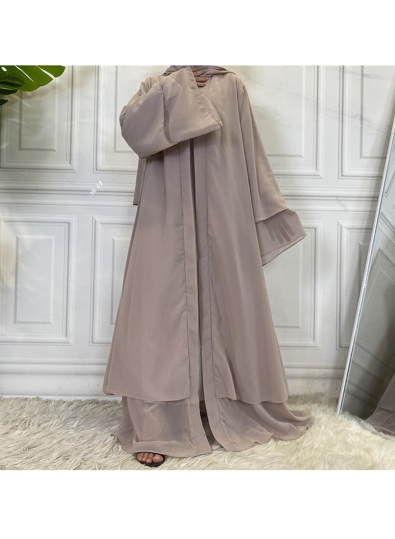 Women Abaya, Comfortable Muslim Dress Solid Loose Fit Long Cardigan Hijab, Durable And Breathable Robe Open Front Kaftan Maxi Dress For Women Teens, (Size XL, White )