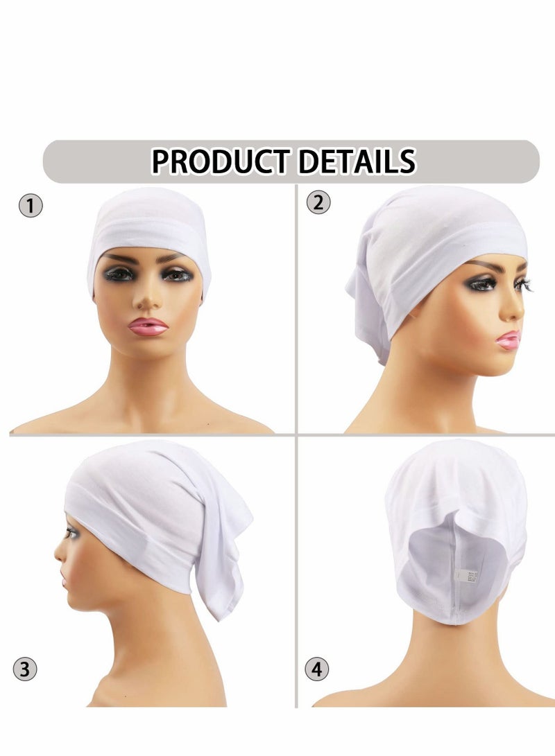 Hijab Undercap Scarf, 12Pcs Under Caps for Women Men Turban Head Wraps Solid Color Tube Unisex