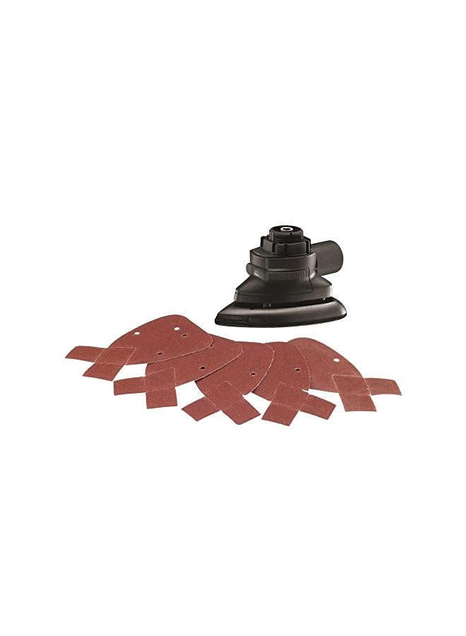 & Decker Multi-Evo Multitool Sander Attachment with 5 Sanding Sheets , Orange/Black - MTSA2-XJ, 2 Years Warranty