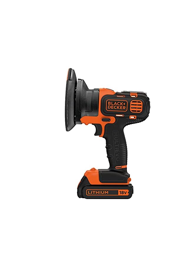 & Decker Multi-Evo Multitool Sander Attachment with 5 Sanding Sheets , Orange/Black - MTSA2-XJ, 2 Years Warranty