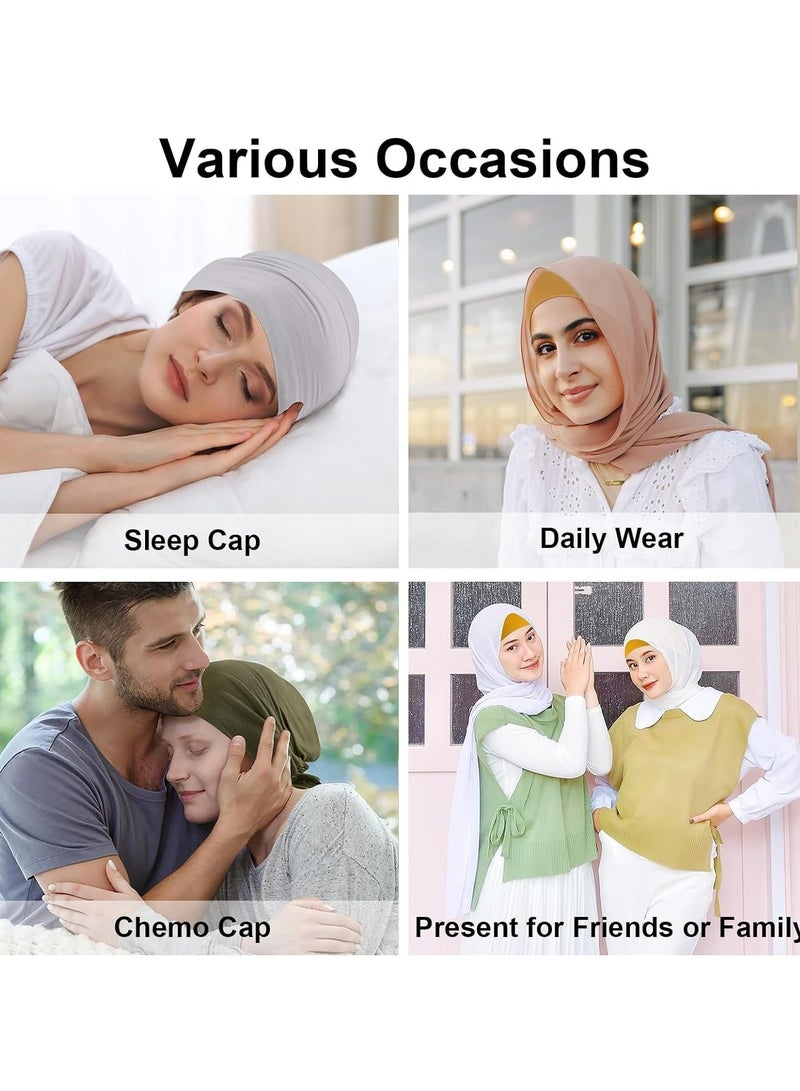 4PCS Women's Chemo Headwear - Stylish Islamic Hijab Caps for Comfort & Modesty