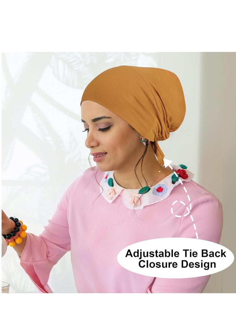 4PCS Women's Chemo Headwear - Stylish Islamic Hijab Caps for Comfort & Modesty