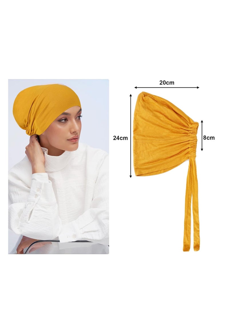 4PCS Women's Chemo Headwear - Stylish Islamic Hijab Caps for Comfort & Modesty