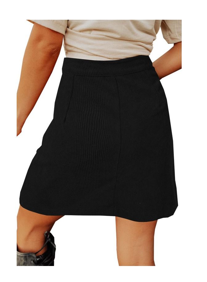 New Corduroy High-waisted Fashion  Short Skirt