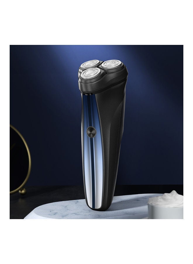 Rechargeable Electric Shaver Black/Blue/Silver
