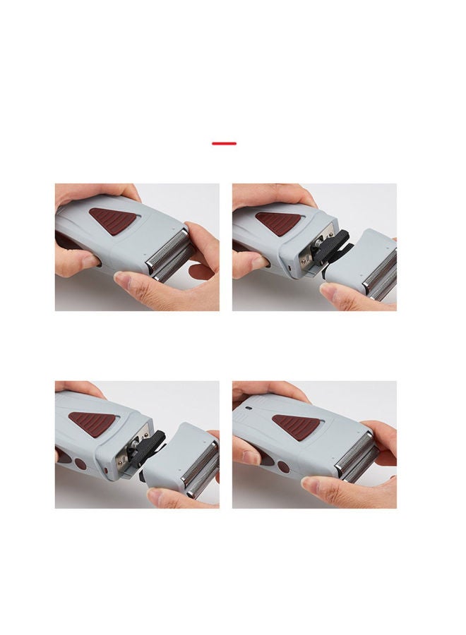 5-Piece Rechargeable Electric Shaver Set White/Black
