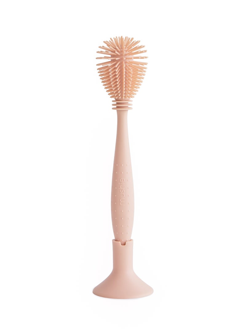 Mushie Silicone Baby Bottle Brush Blush