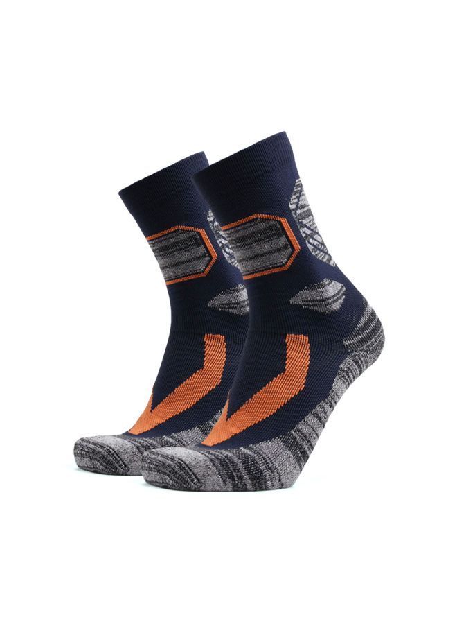 Pair Of 3 Thermal Cotton Trekking Socks One Size