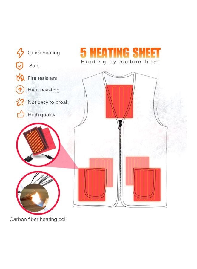 Electric Heating Vest With USB Charging System 661grams