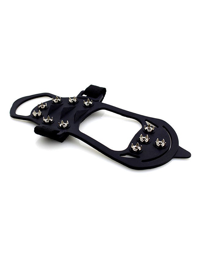 11 Teeth Stainless Steel Crampons Foot Shoe Cover - L