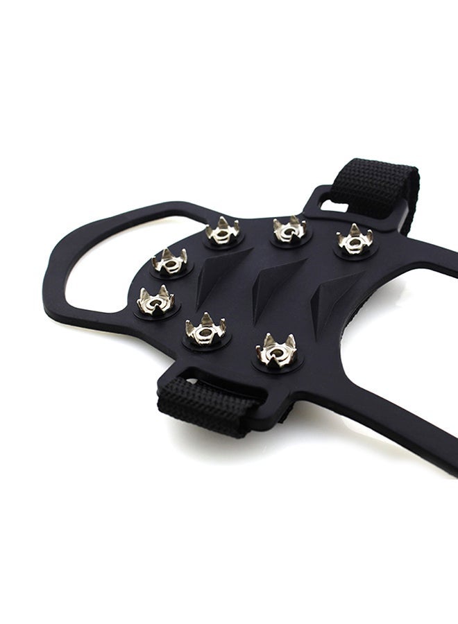 11 Teeth Stainless Steel Crampons Foot Shoe Cover - L