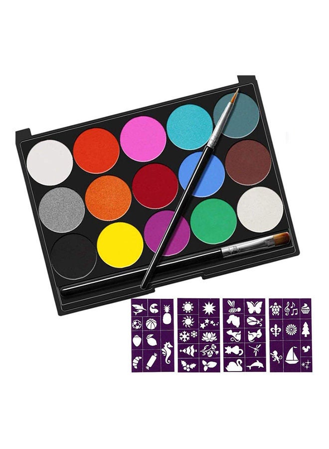 Face Paint Kits For Kids - 15 Colors Non-Toxic Professional Quality Palette Body Painting Supplies