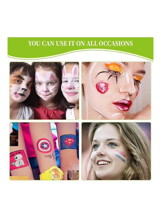Face Paint Kits For Kids - 15 Colors Non-Toxic Professional Quality Palette Body Painting Supplies