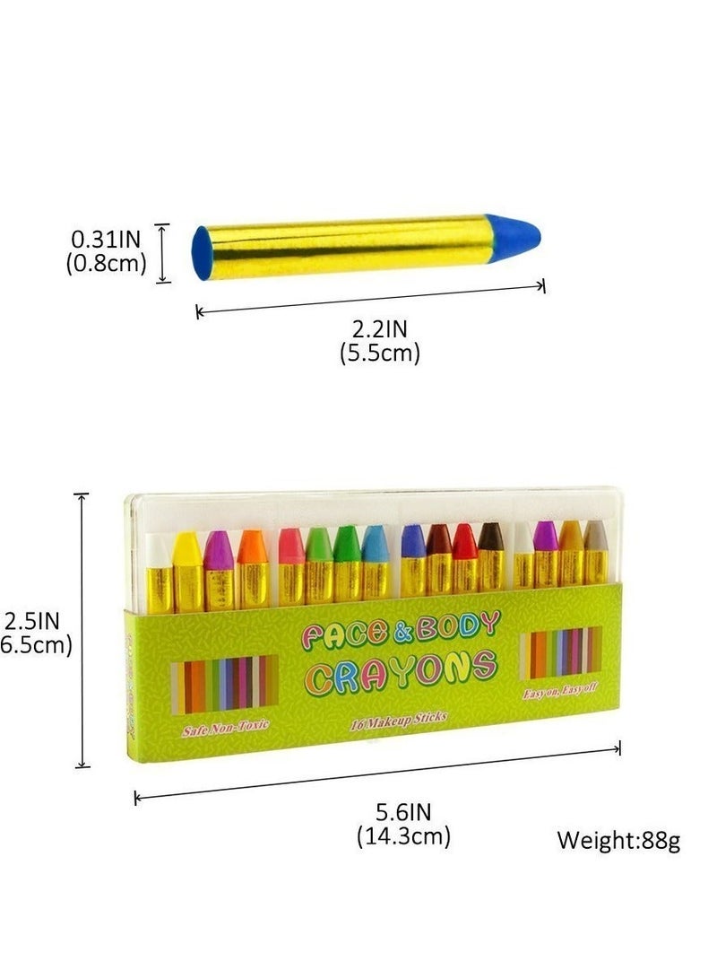 Face Paint set, Body Paint Sticks Red and White Face Paint, Body Crayons Kit for Kids, Safe & Non-toxic Face Body Crayons, Toddlers, Children Pretend Play, Carnival, Easter, World Cup, Party Makeup