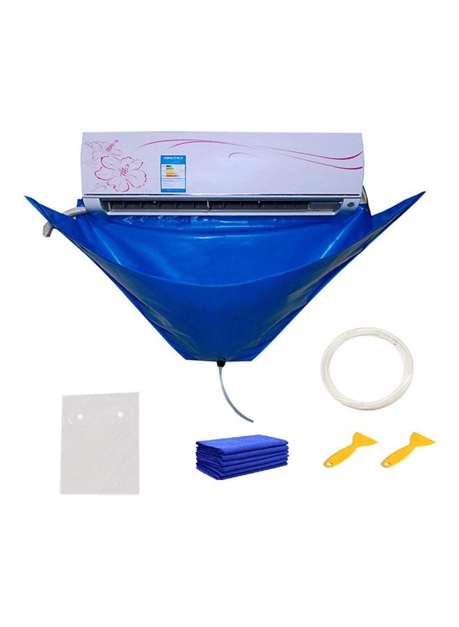 Waterproof Air Conditioner Cleaning Cover Blue