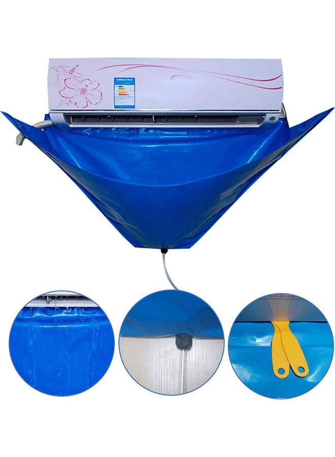 Waterproof Air Conditioner Cleaning Cover Blue